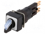Switch: rotary | 16mm | Stabl.pos: 3 | white | filament lamp | 24V | Pos: 3