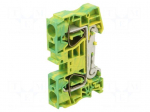 Splice terminal: rail | ST | spring clamp | yellow-green | polyamide