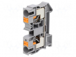Splice terminal: rail | PT | 57A | 1kV | for DIN rail mounting | grey