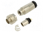 Connector: M9 | plug | male | Plating: gold-plated | 125V | 4A | IP67 | 712