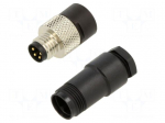 Connector: M8 | plug | male | 768 | 4A | 30V | PIN: 4 | IP67 | straight | PBT