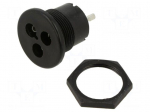 Connector: circular | socket | female | PIN: 3 | 3A | 250VAC | tinned