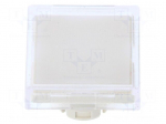 Actuator lens | 22mm | 61 | transparent | plastic | Dim: 18x18mm
