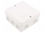 Enclosure: junction box | X: 98mm | Y: 98mm | Z: 55mm | IP55 | white