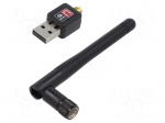 PC extension card: WiFi network | USB A plug | USB 2.0 | black