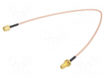 Cable | 0.91m | SMA male,SMA female | shielded | transparent | 36" | 50&Omega;