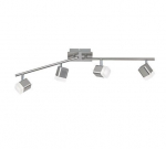 Trio Roubaix LED spotlight 4-pc brushed steel gaismeklis R82154107 4017807391466