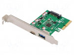 PC extension card: PCIe | USB A socket,USB C socket | USB 3.1