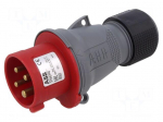 Connector: AC supply 3-phase | plug | male | 16A | 415VAC | IP&S | IP44