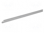 Profiles for LED modules | silver | L: 1m | MICRO-PLUS | aluminium