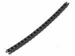 Cable chain | E03 | Bend.rad: 10mm | L: 1000mm | Int.height: 5mm