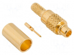 Connector: MMCX | plug | male | straight | 50&Omega; | soldering,crimped | PTFE