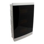 Distribution box flush mounted 36 modules, transparent door, IP40