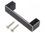Holder | aluminium | black | H: 30mm | L: 111mm | W: 25mm | handle