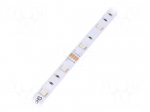LED tape | RGB | 5050 | LED/m: 30 | 10mm | IP33 | 120&deg; | Pmax/m: 7.2W/m