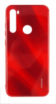Back panel cover Evelatus Xiaomi Xiaomi Redmi Note 8 / Redmi Note 8 2021 Water Ripple Full Color Electroplating Tempered Glass Case Red