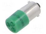 LED lamp | green | BA9S,T10 | 28VDC | 28VAC | plastic | -20&divide;60&deg;C