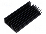 Heatsink: extruded | grilled | black | L: 100mm | W: 50mm | H: 20mm
