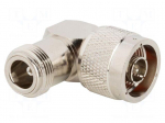 Adapter | N male,N female | Insulation: PTFE | 50&Omega; | brass | 11GHz
