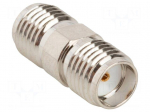 Adapter | SMA female,both sides | Insulation: PTFE | 50&Omega; | brass