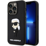 Back panel cover Karl Lagerfeld  Karl Lagerfeld KLHCP14L3DRKINK iPhone 14 Pro 6.1" black/black hardcase Rubber Ikonik 3D