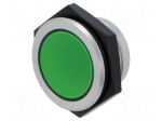 Indicator: LED | flat | green | &Oslash;30mm | IP67 | connectors | &Oslash;LED: 34mm
