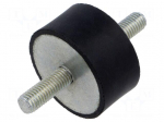Vibration damper | M10 | &Oslash;: 50mm | rubber | L: 25mm | Thread len: 28mm