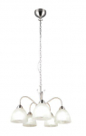 Trio Dobby piekarama lampa 5-pc E27 brushed steel/alabaster brushed steel R31055007 4017807609004