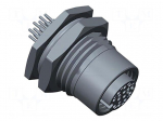 Connector: M12 | 2A | 30V | plug | PIN: 8 | IP68,IP69K | side | THT