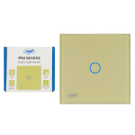 Simple switch with touch PNI SH101G made of glass, Gold with golden LED indicator