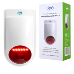 PNI SafeHouse HS007LR wireless outdoor siren, with battery and power supply, for PNI HS600 and HS650 wireless alarm systems