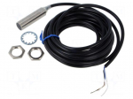 Sensor: inductive | OUT: PNP / NO | 0&divide;8mm | 10&divide;30VDC | M18 | 5m | IP67