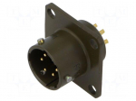 Connector: circular | socket | male | PT/451 | 7.5A | 600V | PIN: 6 | olive