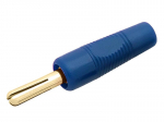 &Uuml;hendused // Different Audio, Video, Data connection plug and sockets // 8442#                Wtyk banan przykręcany niebieski  44mm złoty hq