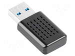 PC extension card: WiFi network | USB A plug | USB 3.0 | black