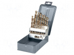 Drill set | for metal | high speed steel cobalt HSS-Co | 19pcs.