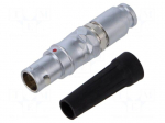 Connector: circular | plug | 1B | male | PIN: 8 | for strain relief | IP50
