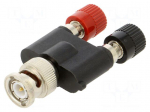 Adapter | socket | BNC plug | straight | black | Colour: black-red