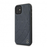 Back panel cover Mercedes-Benz Apple iPhone 11 Quilted Genuine Leather Blue