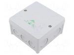 Enclosure: junction box | X: 102mm | Y: 102mm | Z: 57mm | IP66 | grey | ABOX