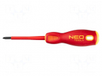 Screwdriver: insulated | PlusMinus PZ-type | PZ1/SL | 80mm | 1kVAC