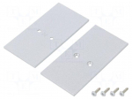 Cap for LED profiles | silver | steel | Application: VARIO30