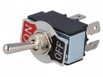 Switch: toggle | Pos: 2 | DPST | OFF-ON | 20A/12VDC | 0&divide;55&deg;C | 50m&Omega; | 1.5kV