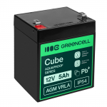 Greencell AGM VRLA 12V 5Ah maintenance-free battery for cash registers, toys, cameras (91x70x102mm)