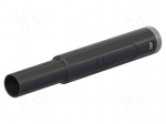 Laboratory connector: 4mm banana | plug | 32A | 1kV | black | insulated