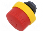 Switch: emergency stop | 22mm | red | &Oslash;22.3mm | Colour: yellow