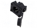 Connector: XLR | socket | male | AXS | 15A | 133V | PIN: 3 | IP65 | angled