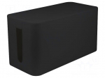Cable box | black | W: 115mm | L: 235mm | H: 120mm