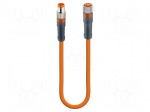 Cable: for sensors/automation | M8 | PIN: 4 | 2m | plug | 30VDC | 30VAC | 4A