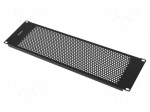 Stopper | 3U | black | Standard: 19" | perforated